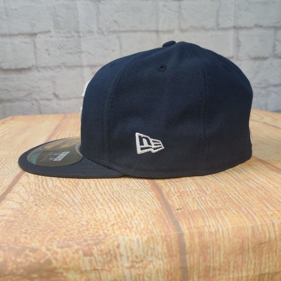 New Era Chicago Bears fitted hat navy blue nfl patch logo NE tech 59FIFTY sz 7 - Picture 3 of 9